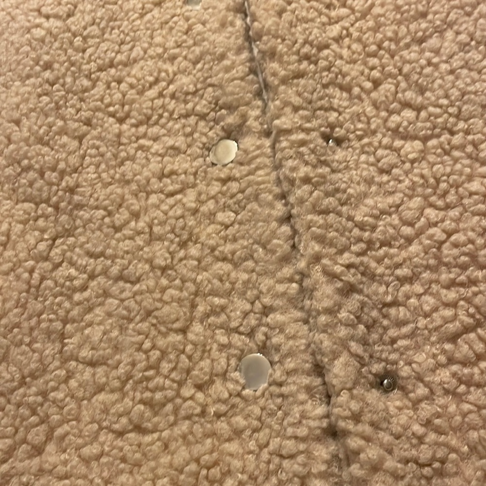 Teddy Coat Jacket Cream Tan 2XL Sherpa Oversized - Picture 2 of 6